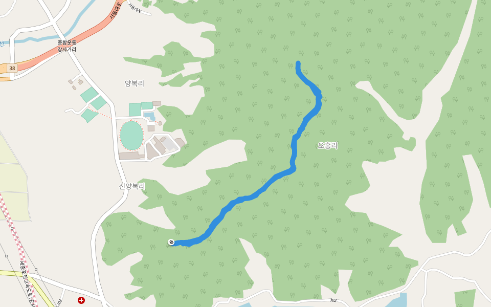 오흥리 walking route map in Anseong-si