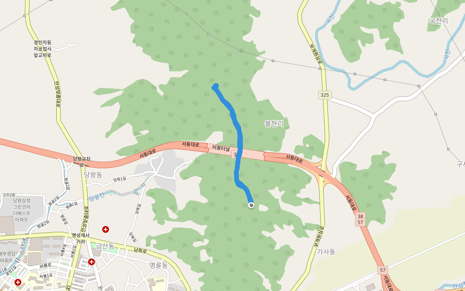 불현리 walking route map in Anseong-si