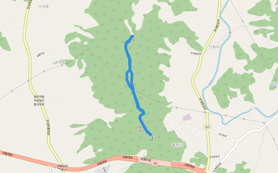 머린골산 walking route map in Anseong-si