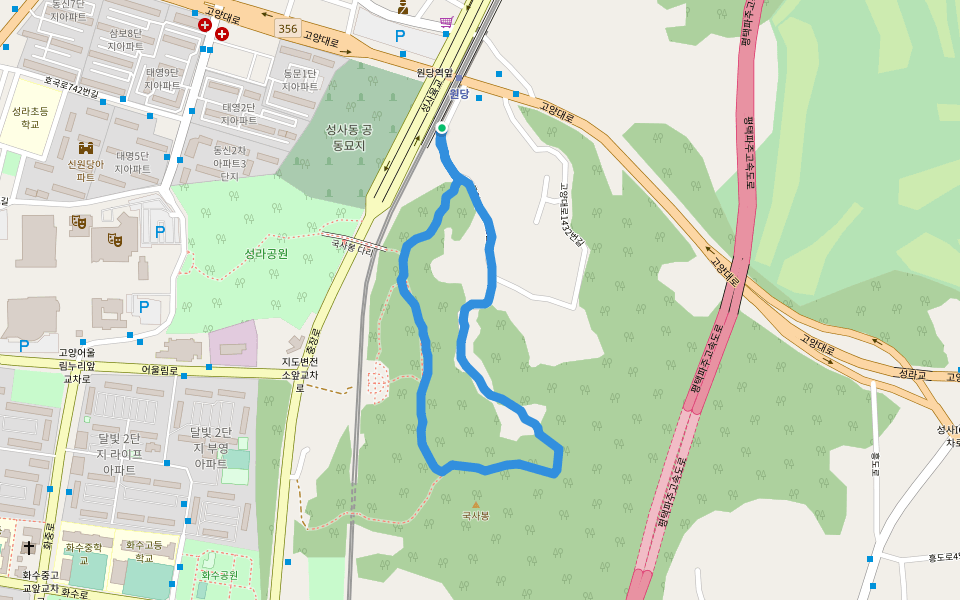 성라공원 진입로
