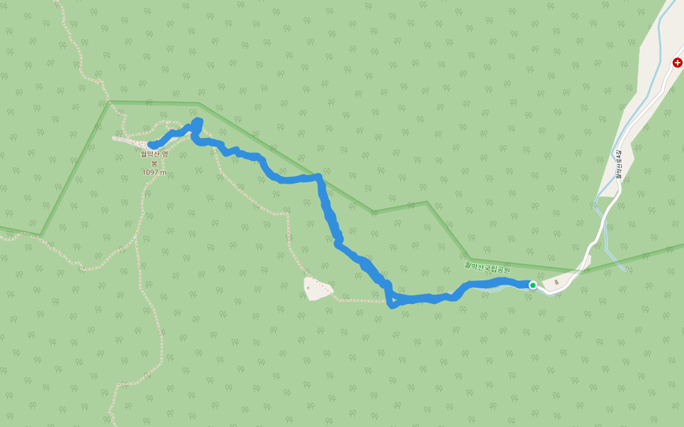 송계삼거리-신륵사삼거리 0.7Km 00:40 walking route map in Jecheon
