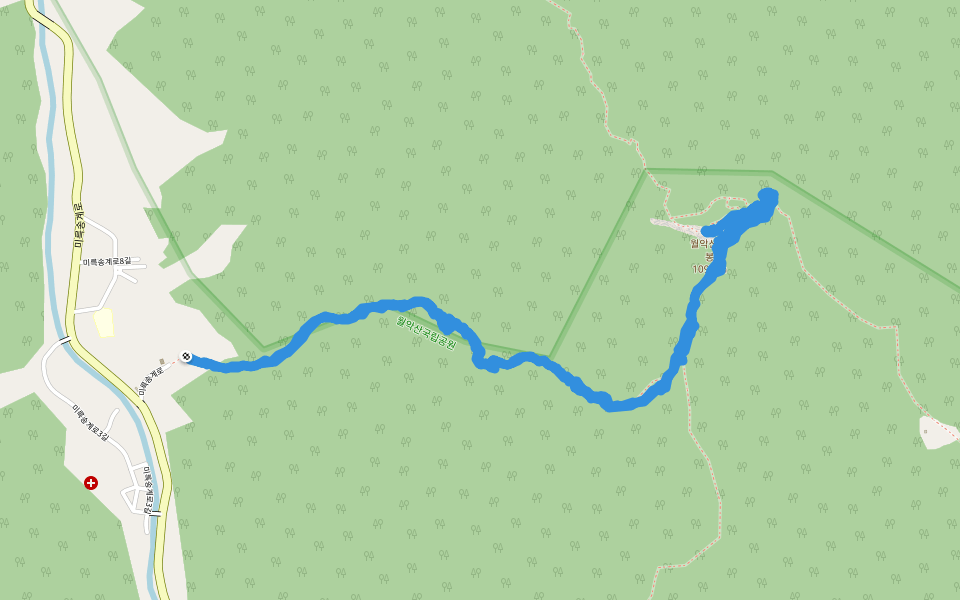 보덕암-보덕암삼거리 2.9Km 2:00 walking route map in Jecheon