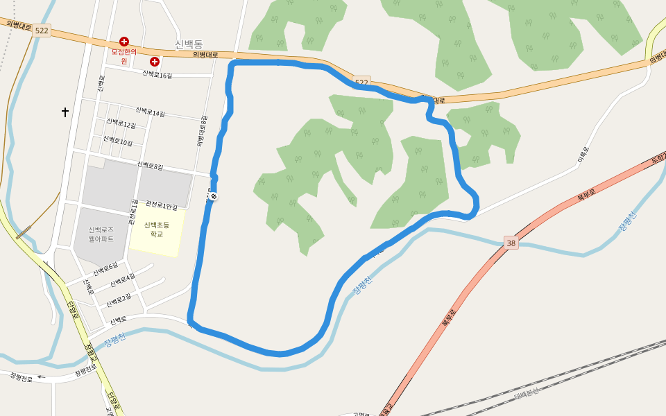 제천동중학교 walking route map in Jecheon