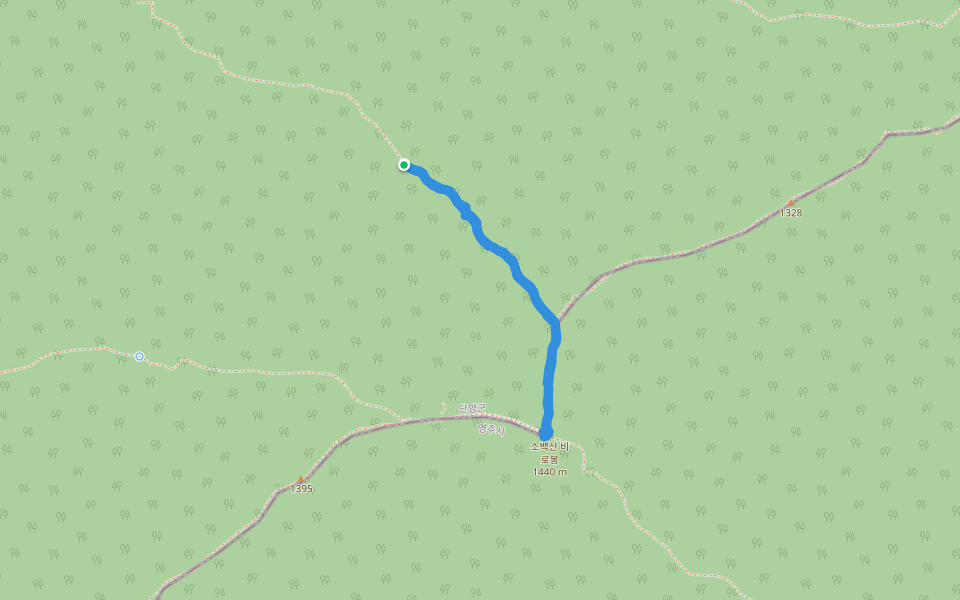 소백산국립공원 walking route map in Danyang-gun