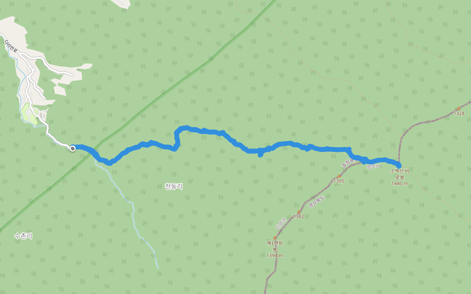 1395 walking route map in Danyang-gun