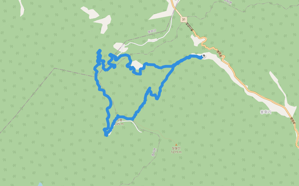월자봉 등산로 walking route map in Yeongyang