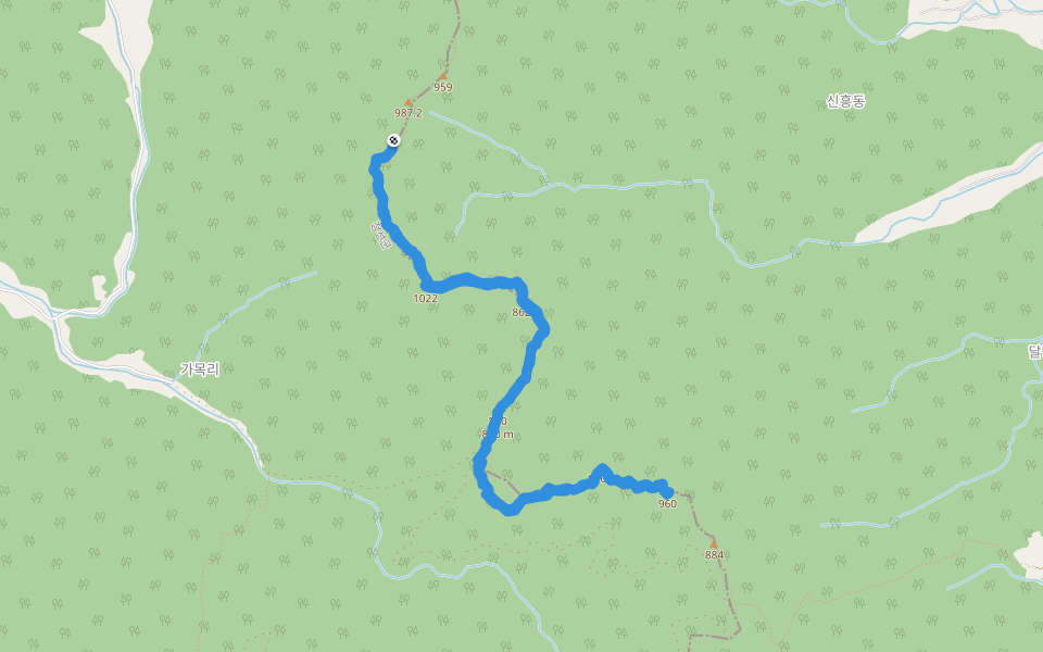 810 walking route map in Jeongseon-gun