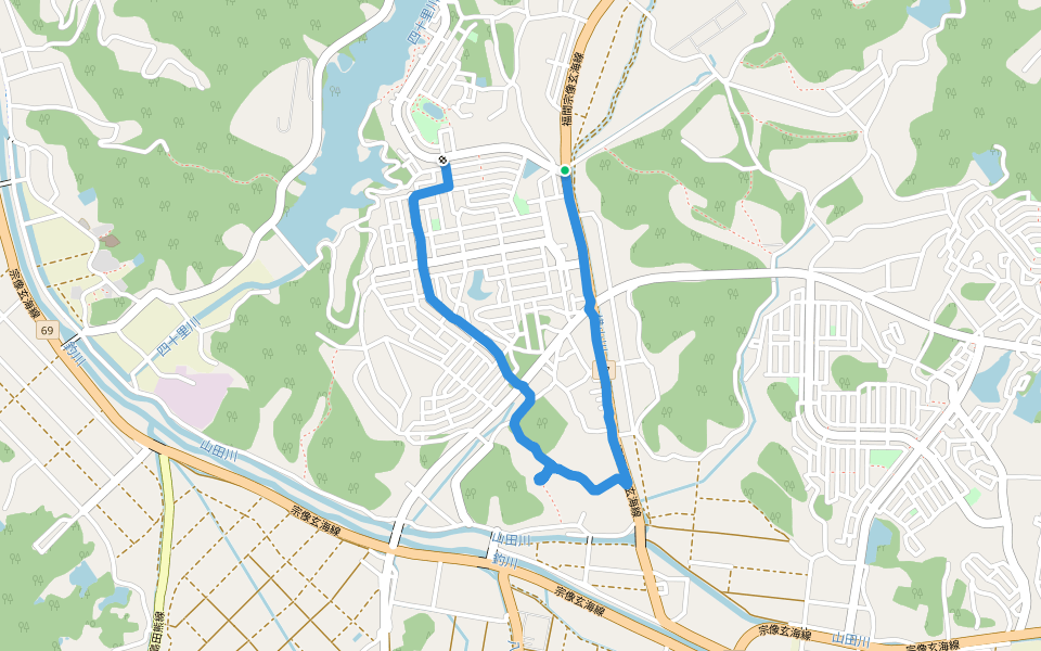 宗像コース2 walking route map in Munakata