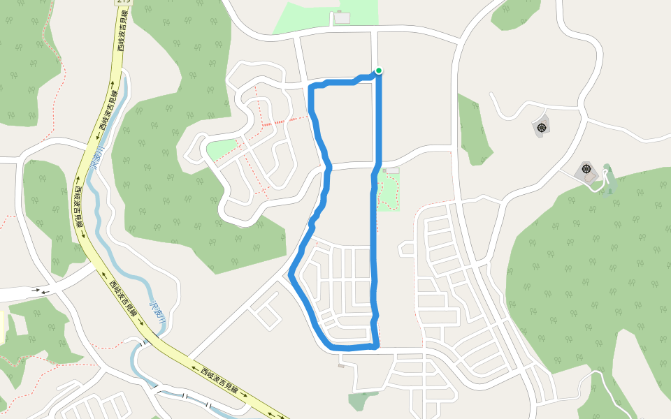 片倉公園 walking route map in Ube