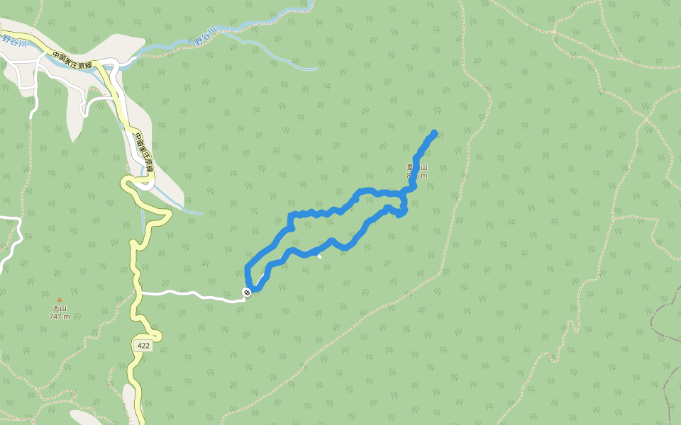 葦嶽山 walking route map in Shobara