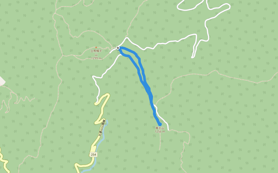 竜王山 walking route map in Shobara