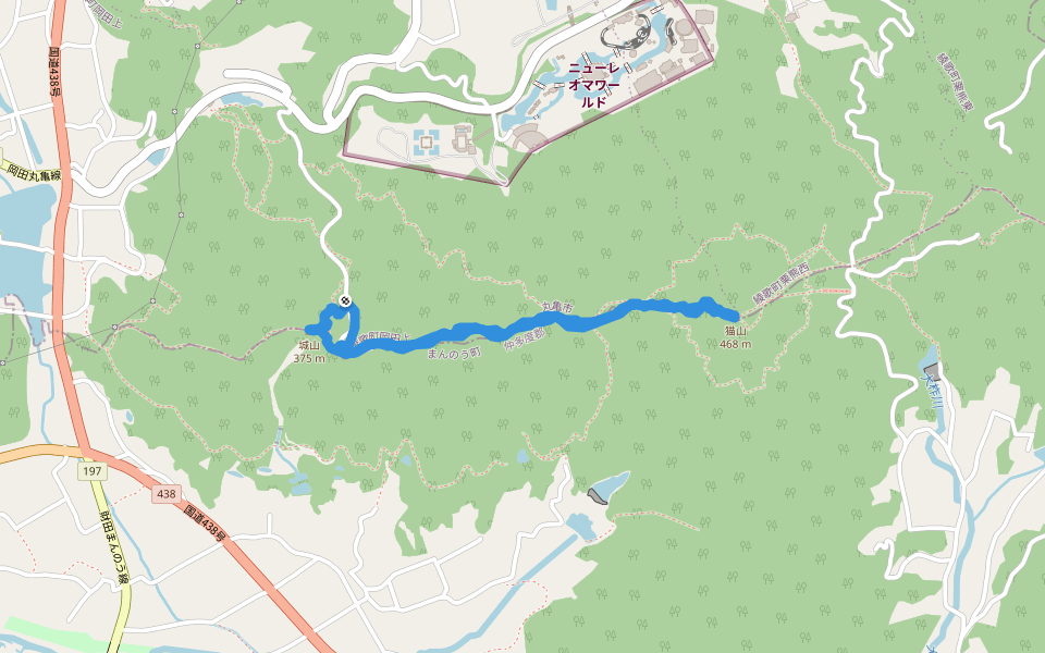 あせびの道 walking route map in Marugame