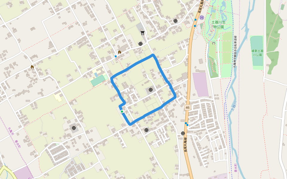 净樂寺 walking route map in Marugame