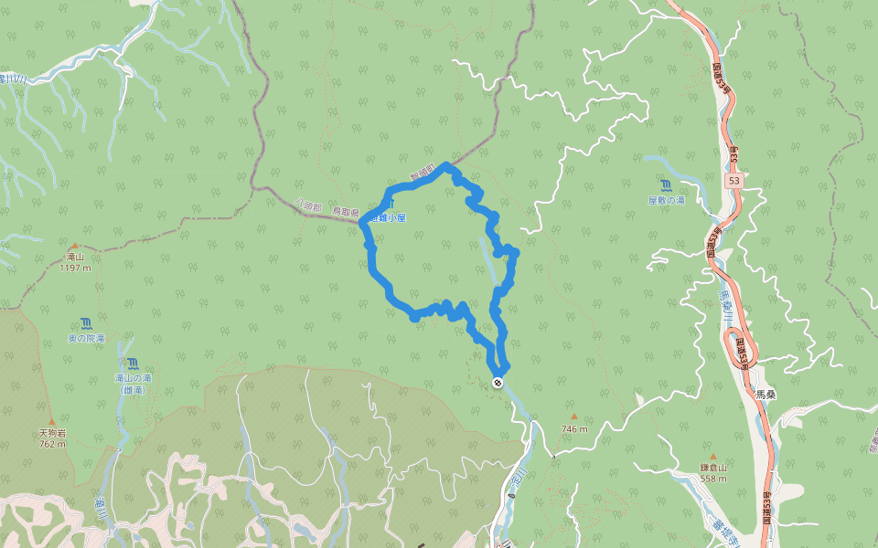名木ノ城跡 walking route map in Nagi