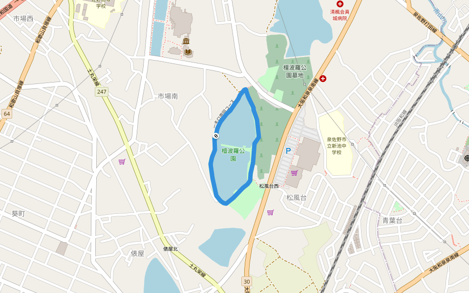 大細利池 walking route map in Izumisano