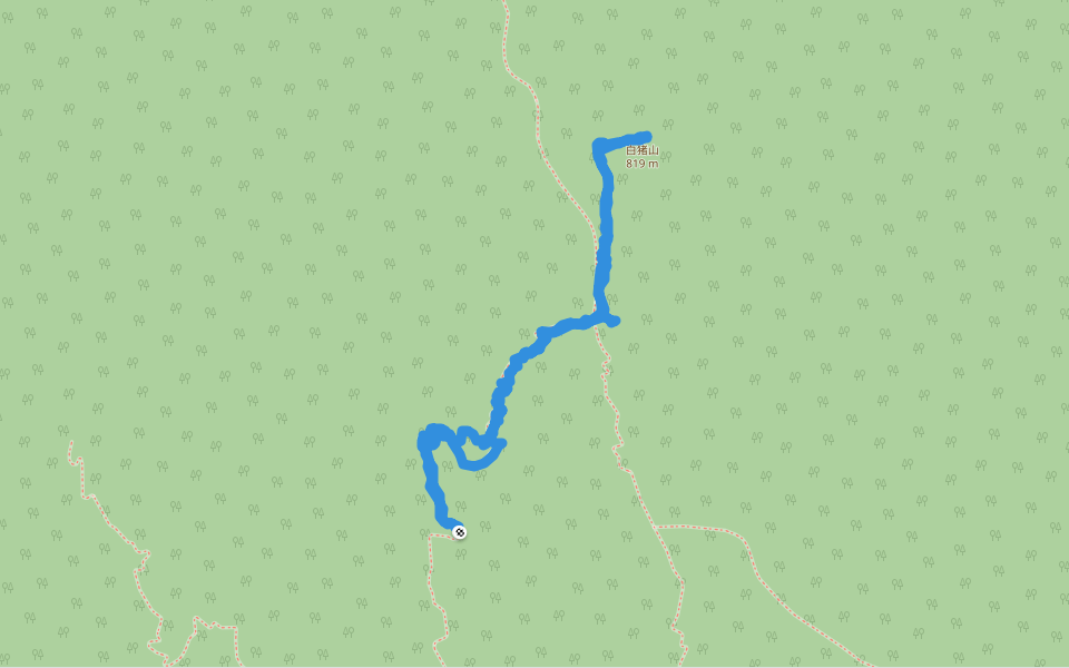 白猪山 walking route map in Matsusaka
