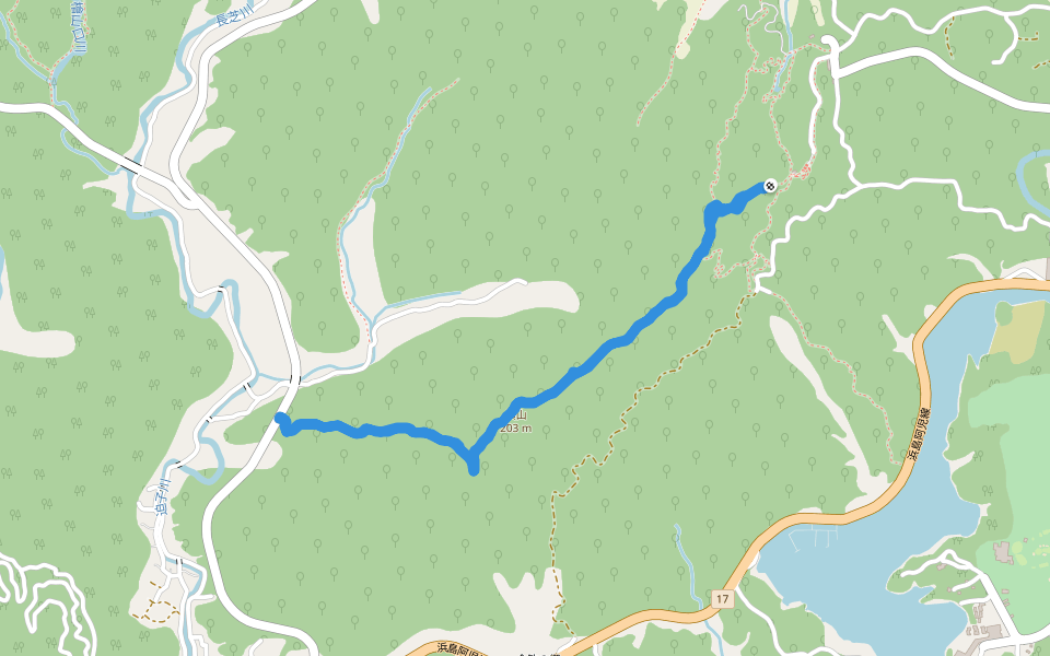 横山 walking route map in Shima