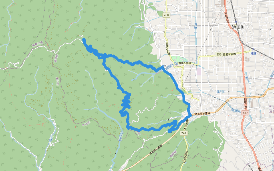 道の駅 池田温泉 walking route map in Ikeda