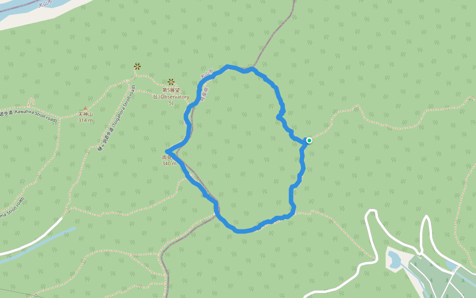 両見山 walking route map in Kani