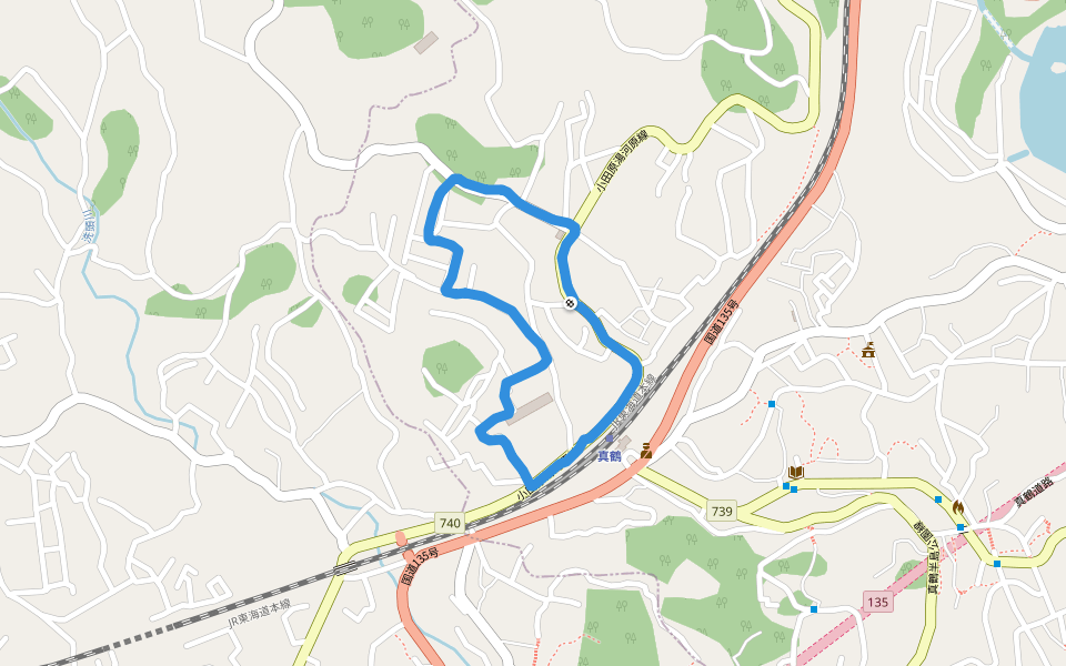 町立真鶴中学校 walking route map in Manazuru