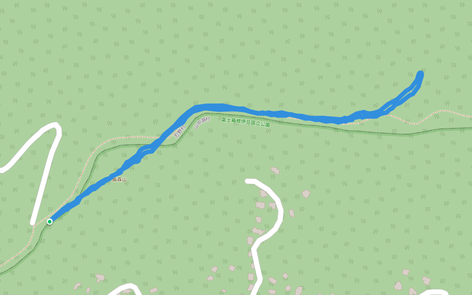 飯森山 walking route map in Yamanakako