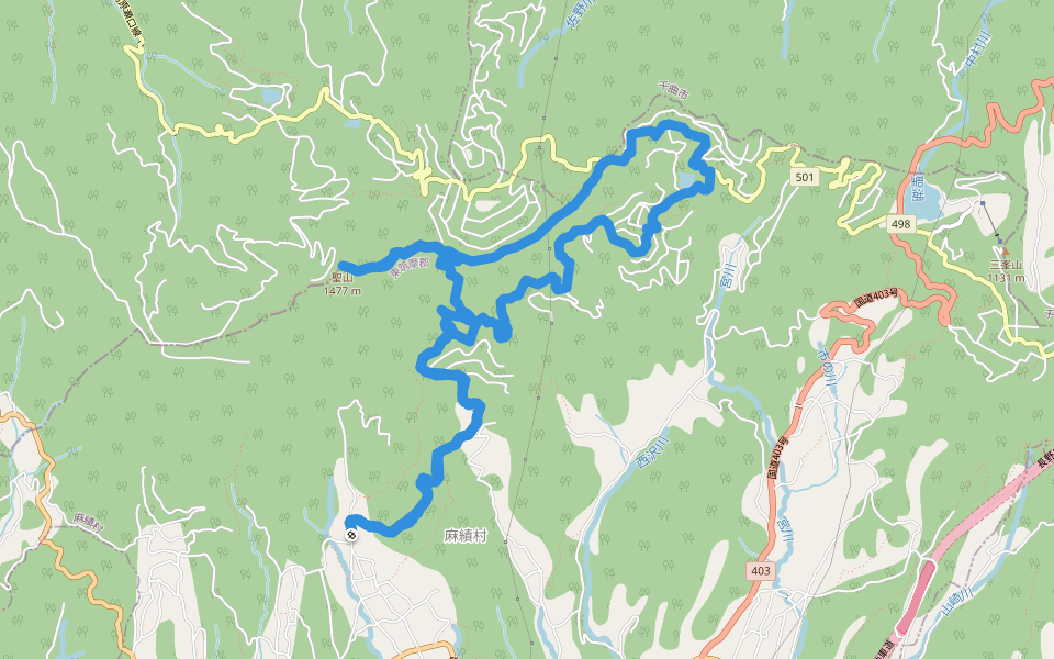 聖山 walking route map in Omi