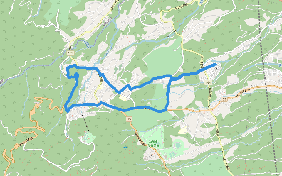 伊香保温泉ビジターセンター walking route map in Shibukawa