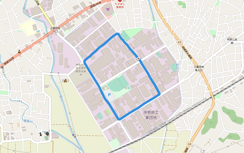 チャンピオンすずかわパーク（鈴川公園） walking route map in Koto City