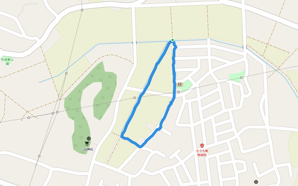 熊ノ堂公園 walking route map in Isehara