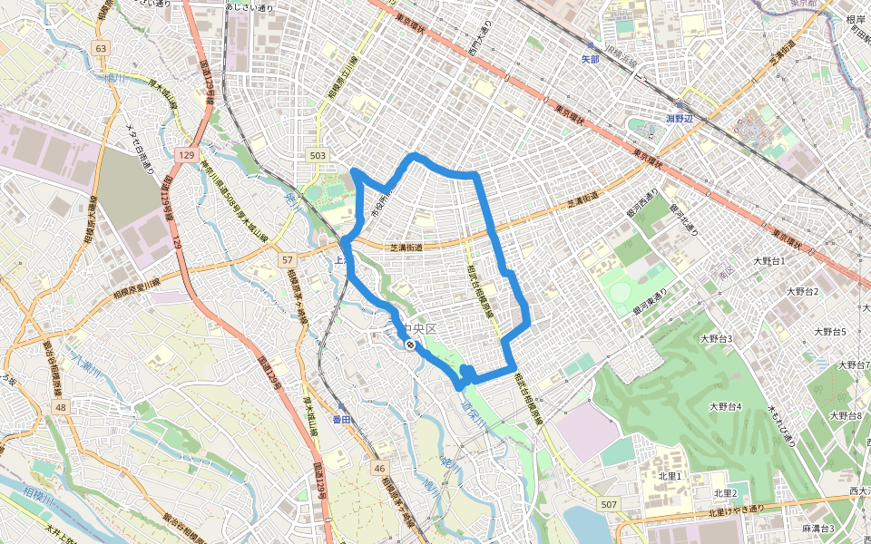 橫山公園走路和跑步 中央區 相模原市 日本 Pacer