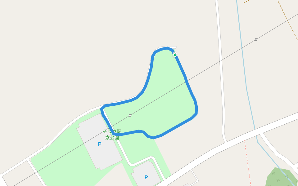 そうさ記念公園 walking route map in Sosa