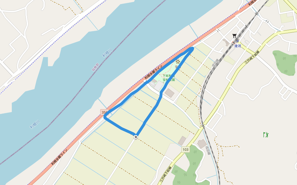 下総利根宝船公園 walking route map in Narita