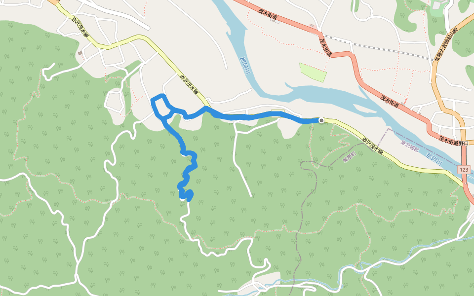 メルヘンウインズ walking route map in Hitachiomiya