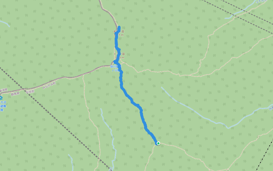 オキノ耳 walking route map in Minakami