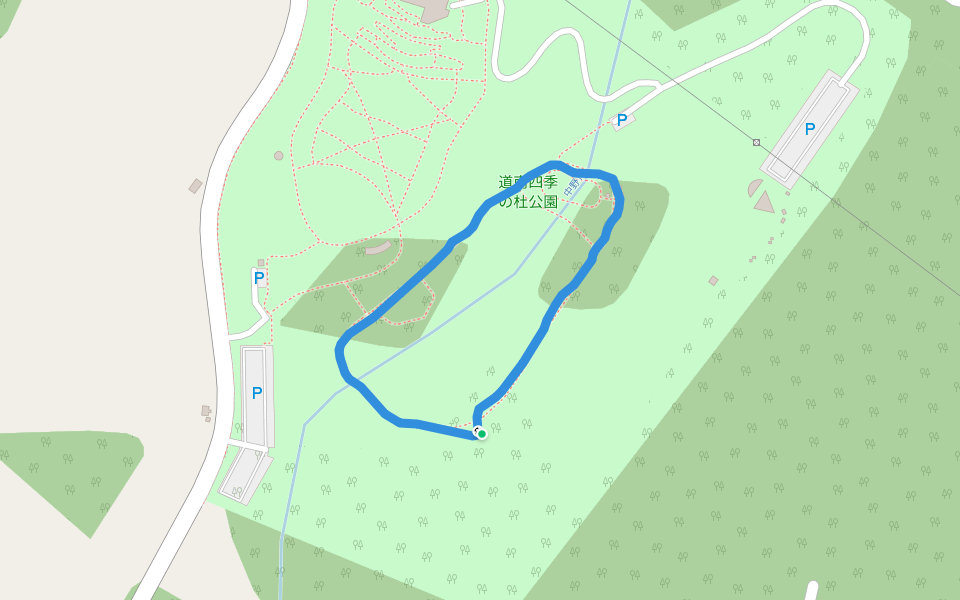 道南四季の杜公園 walking route map in Hakodate