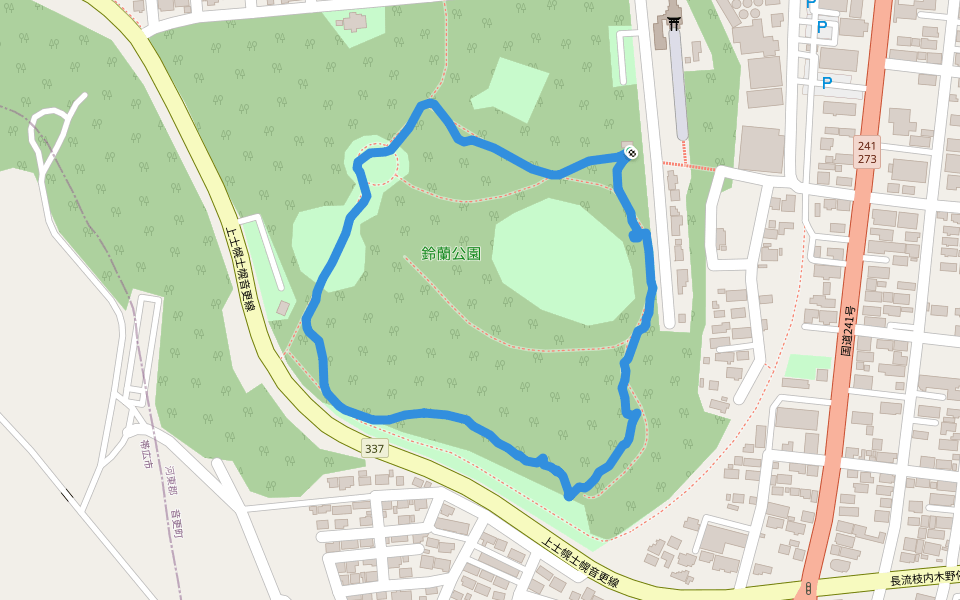 鈴蘭公園 walking route map in Otofuke