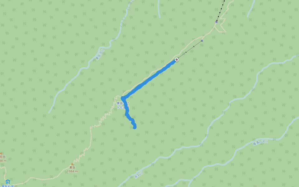 あまりょうの滝展望台 walking route map in Kamikawa