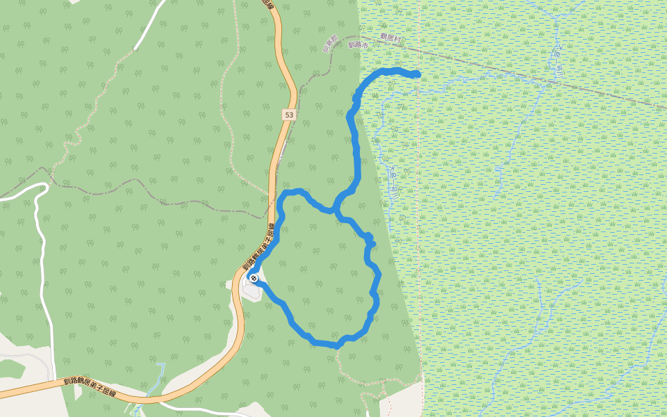 北海道自然歩道 walking route map in Kushiro