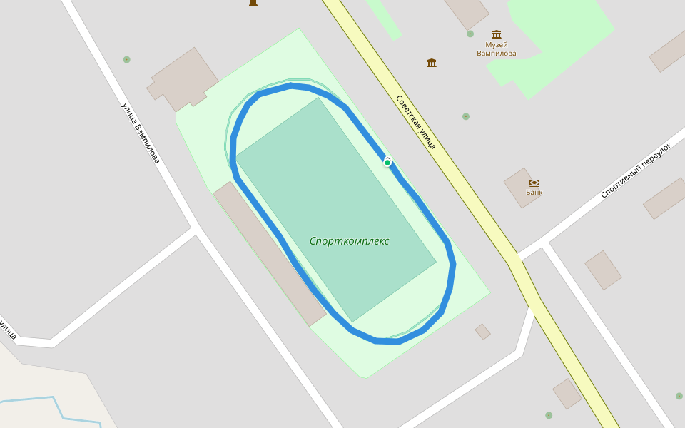 Спорткомплекс walking route map in Кутулик (аларский)