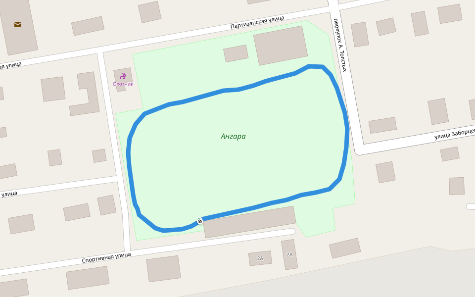 Ангара walking route map in Boguchany