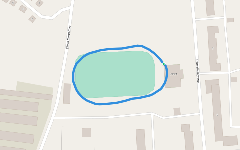 ЛИГА walking route map in Blagoveshchensk