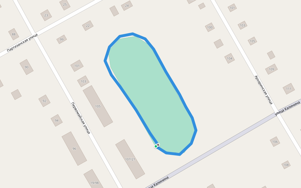 улица Калинина walking route map in Blagoveshchensk