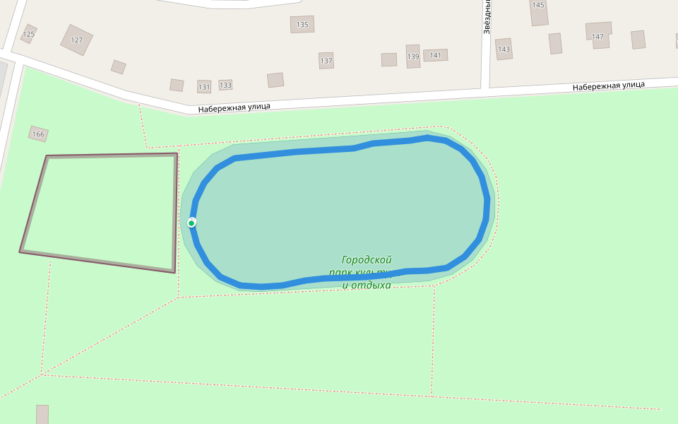 Городской парк культуры и отдыха walking route map in Blagoveshchensk