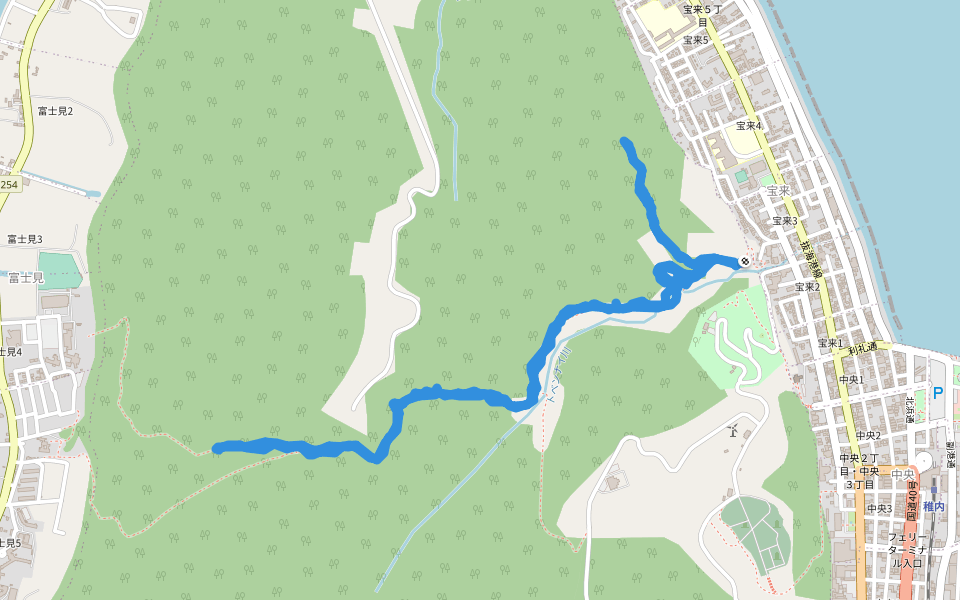 開基百年記念塔 walking route map in Wakkanai