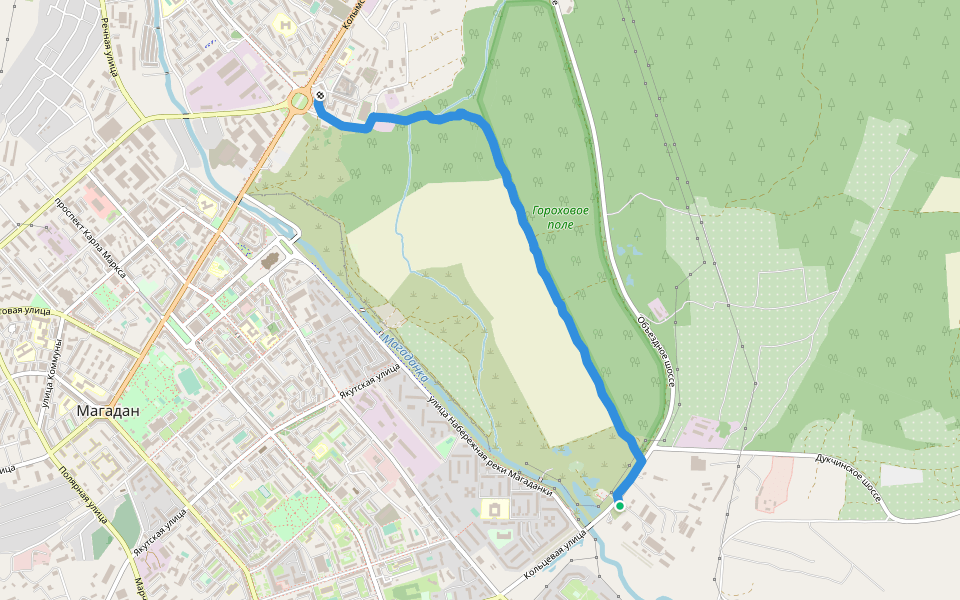 エンドウ畑 in Magadanskaya oblast' Walking Map