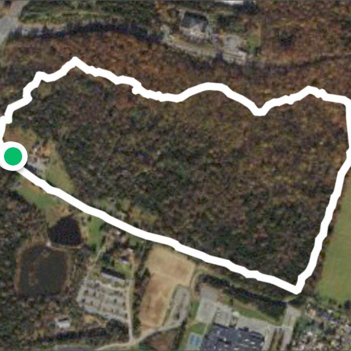 Claude Moore park blue trail near visitor center