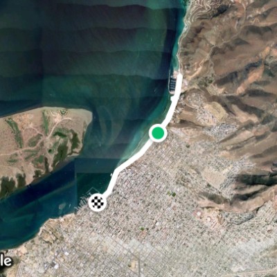 Ruta Malecón de La Paz B.C.S. México.
