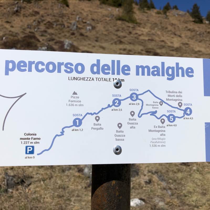 Percorso delle malghe