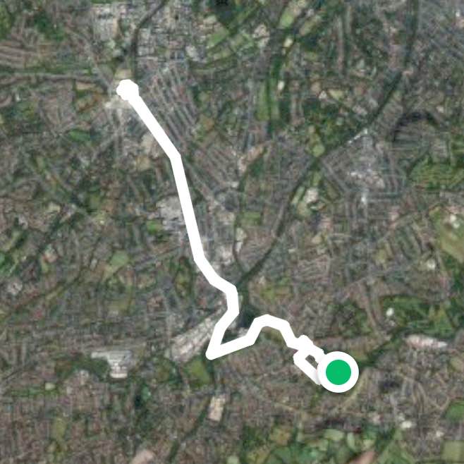 Brandwood Park to Selly Oak and back