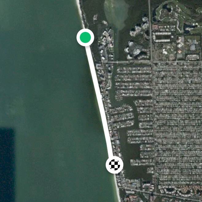 Walking on beach in Naples